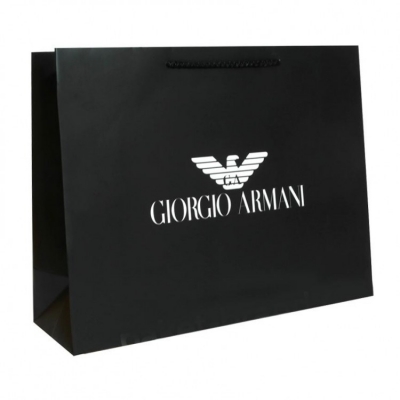 Подарочный пакет Giorgio Armani 43x34 широкий