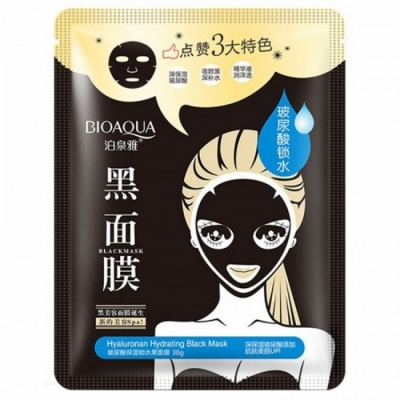 Маска Bioaqua Hyaluronan Hydrating Black Mask для лица