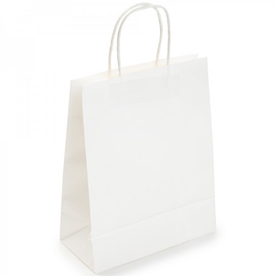 Подарочный пакет белый 15x23 см