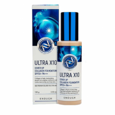 Крем тональный Enough Ultra X10 Cover Up Collagen Foundation SPF 50+ PA+++ Крем тональный Enough Ultra X10 Cover Up Collagen Foundation SPF 50+ PA+++